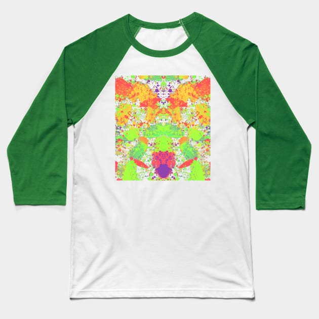 Paint abstract colourful Baseball T-Shirt by carolsalazar